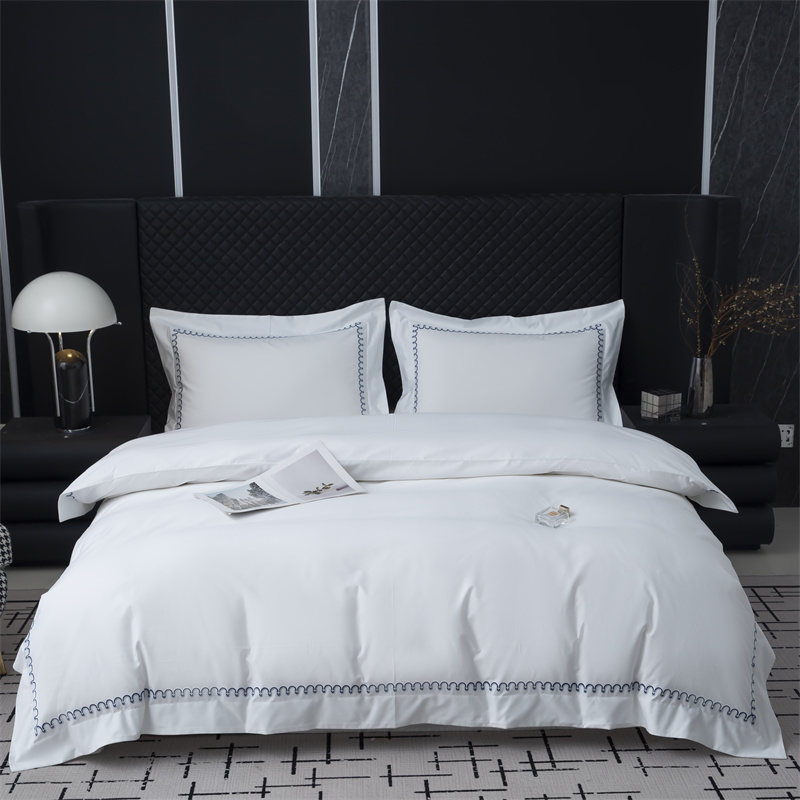 Nieuw patroonborduurontwerp 500TC katoensatijnen beddengoedset