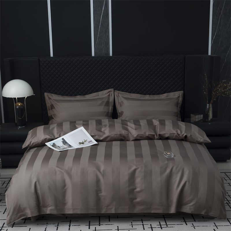 7 cm satijnen gestreept 750TC katoenen satijnen beddengoedset