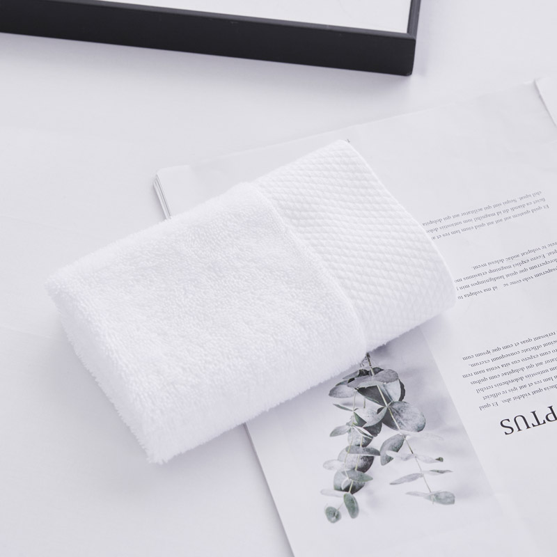 Jacquard Border Hotel witte badhanddoek Jacquard Border Hotel witte badhanddoek